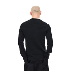 WHISTLEHUNTER Waffle-Knit Snap Henley Long-Sleeve Tee