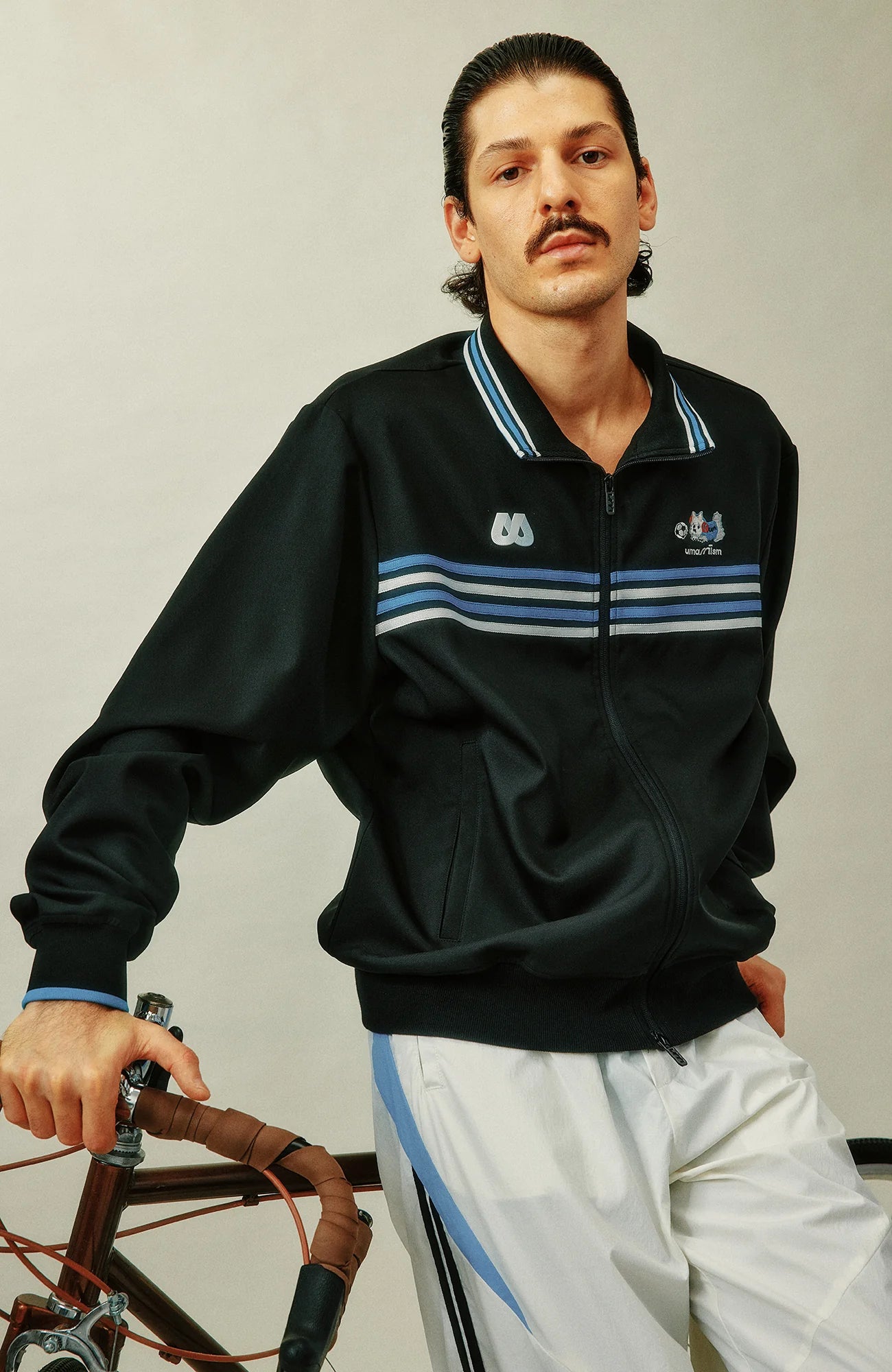 UMAMIISM Retro Striped Track Jacket