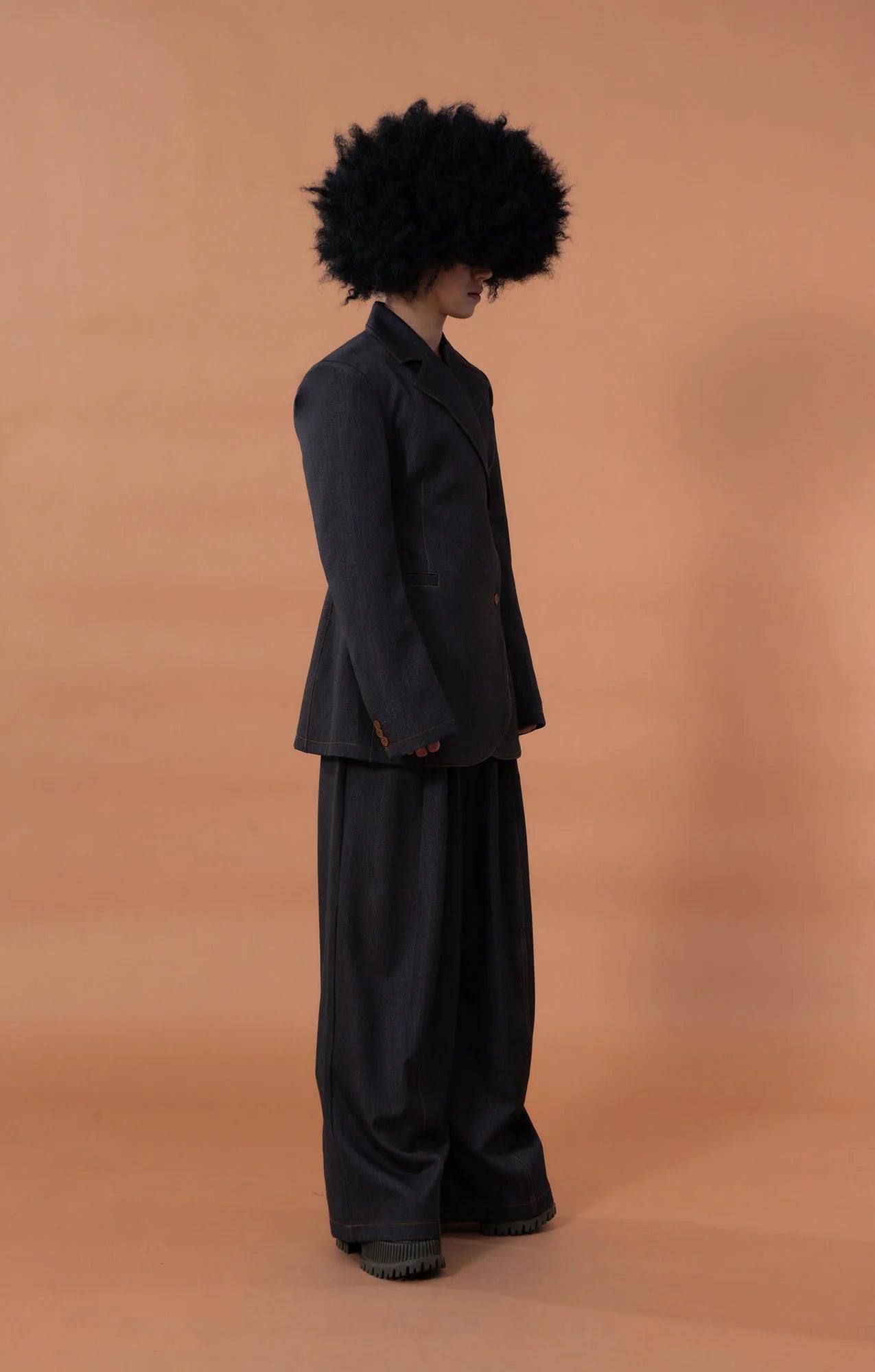 CLP Stitched Pleated Denim Pants