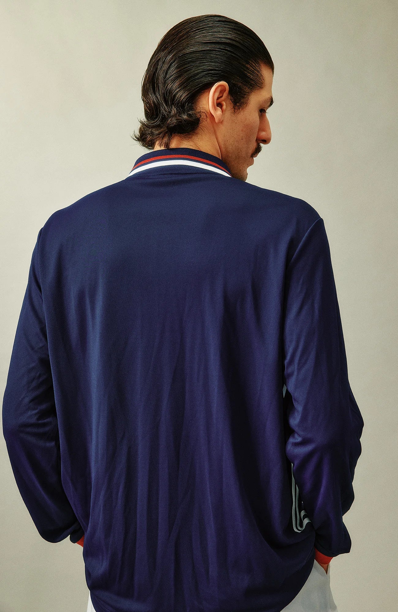 UMAMIISM Quick-Dry Striped Polo Long Sleeve Tee