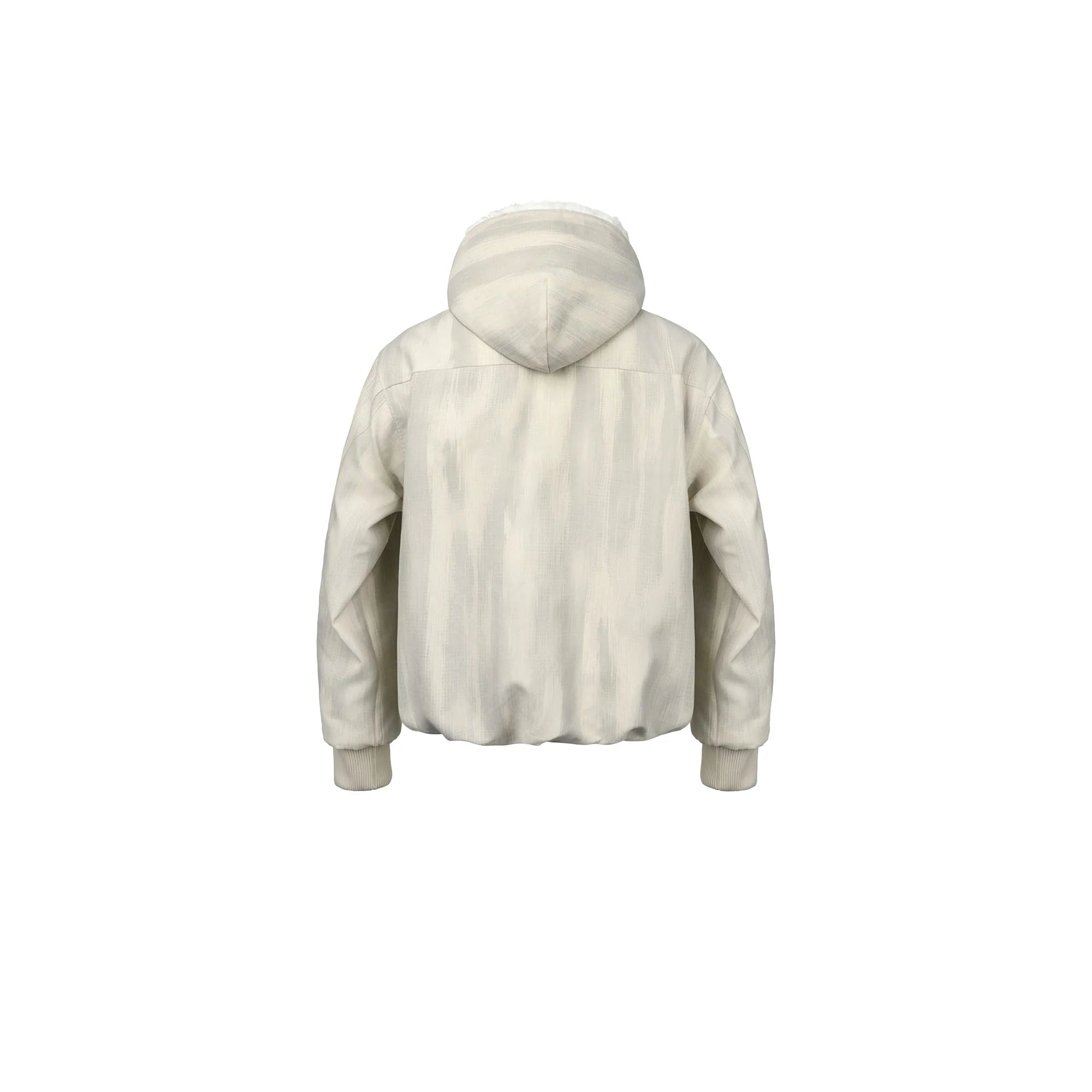 OKAYTHXBYE Faux Mink Lined Hooded Bomber Jacket