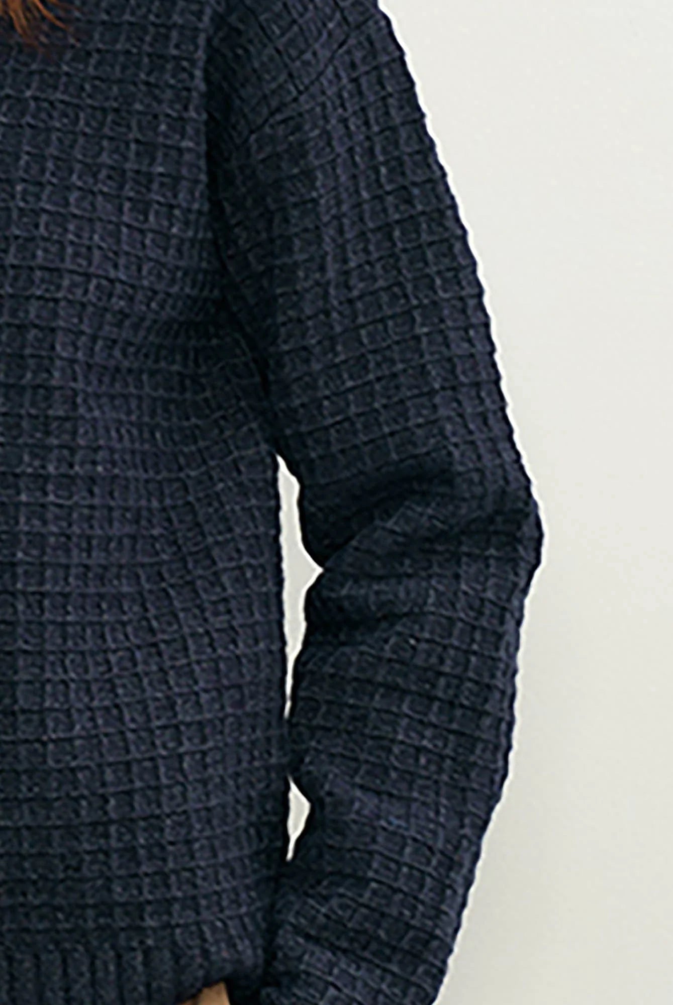 KREATE Waffle Knit Polo Sweater