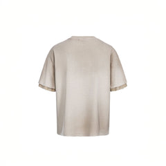 ESAIAS Hourglass Washed Gradient Raw-Edge T-Shirt