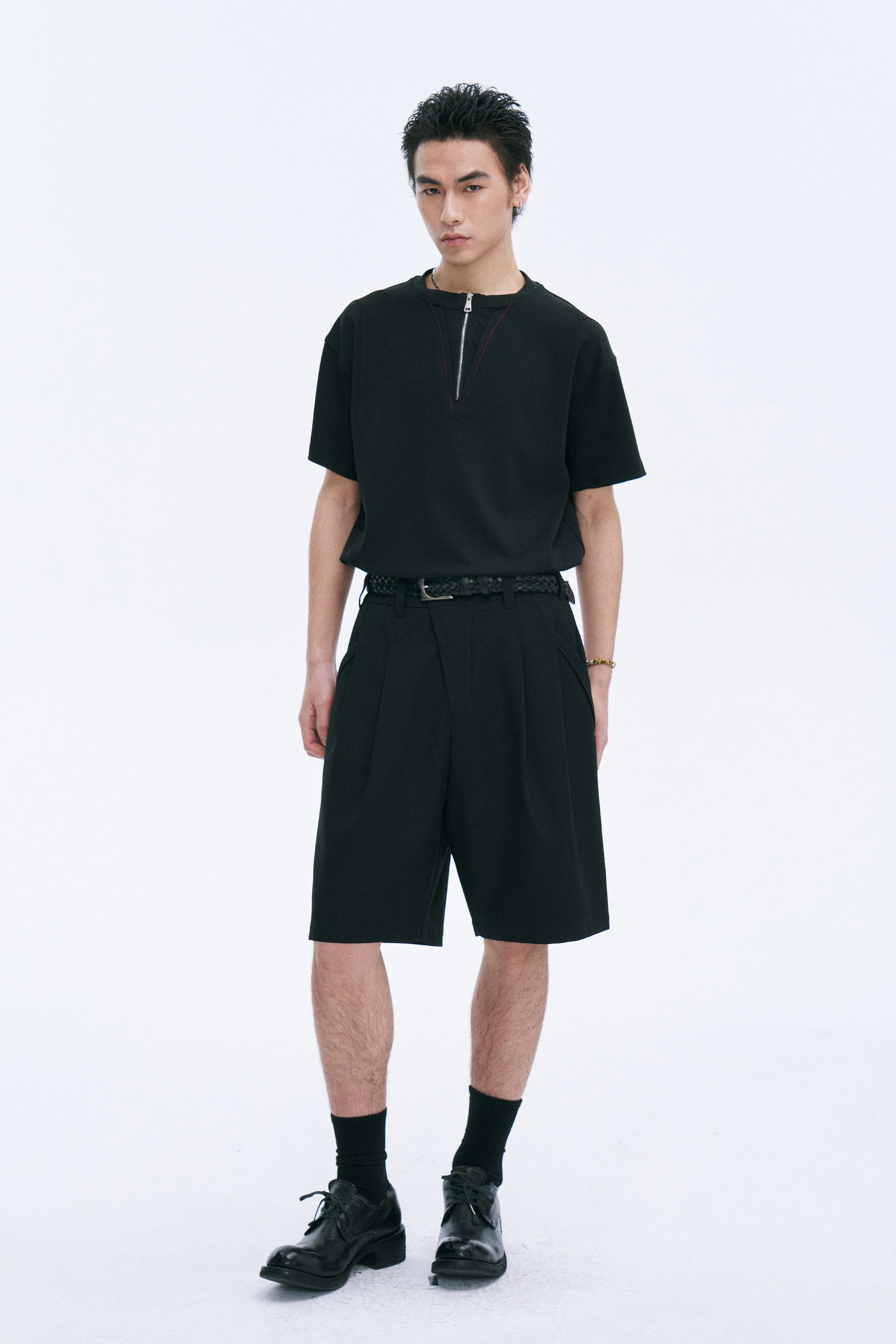 CATSSTAC Cross Spliced Dual-Zip T-Shirt