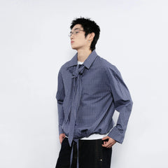 7440 37 1 Plaid Neck Tie Shirt