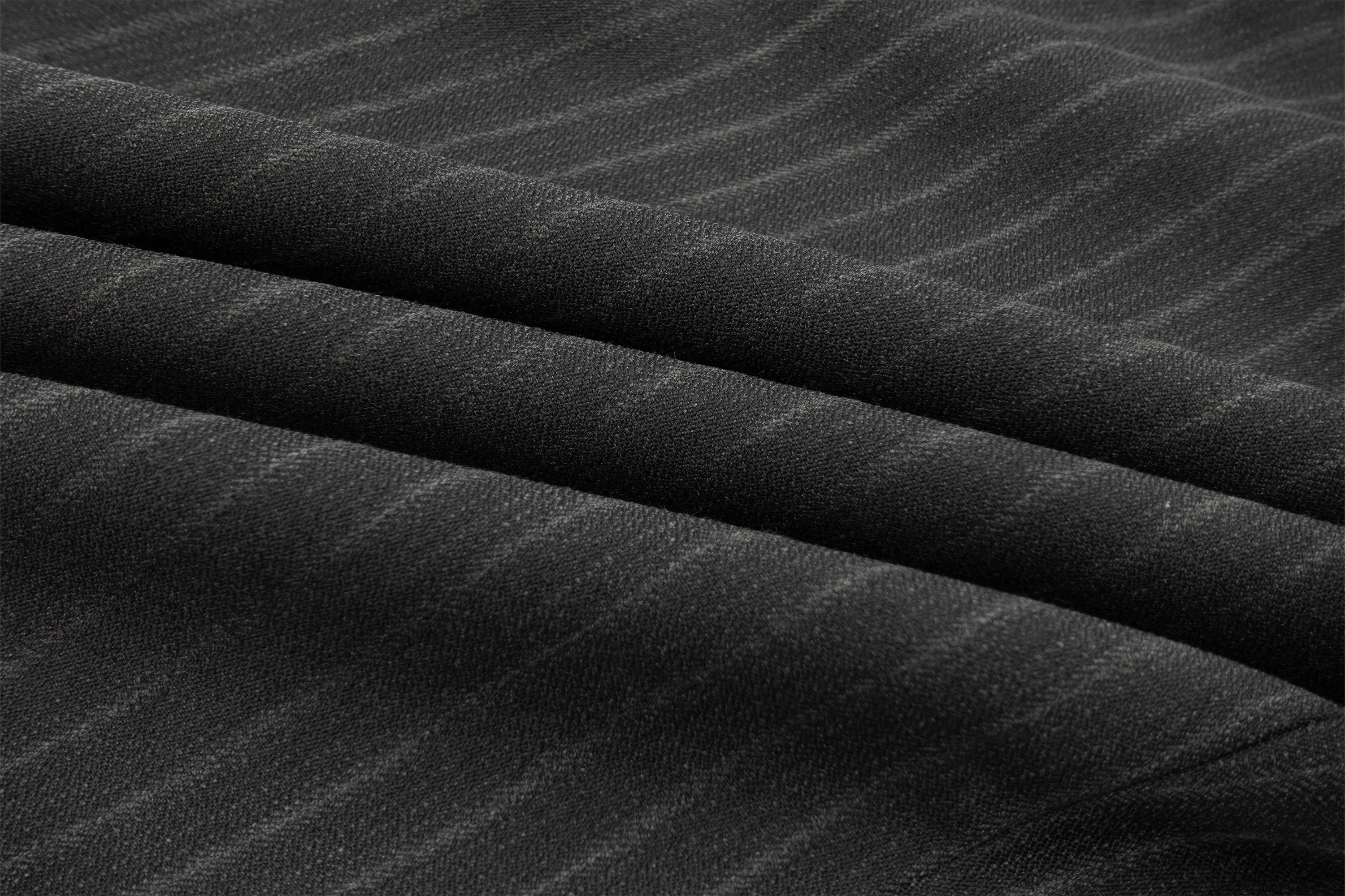 IN EXISTENCE Stripe Pleated Embroidery Curved Pants