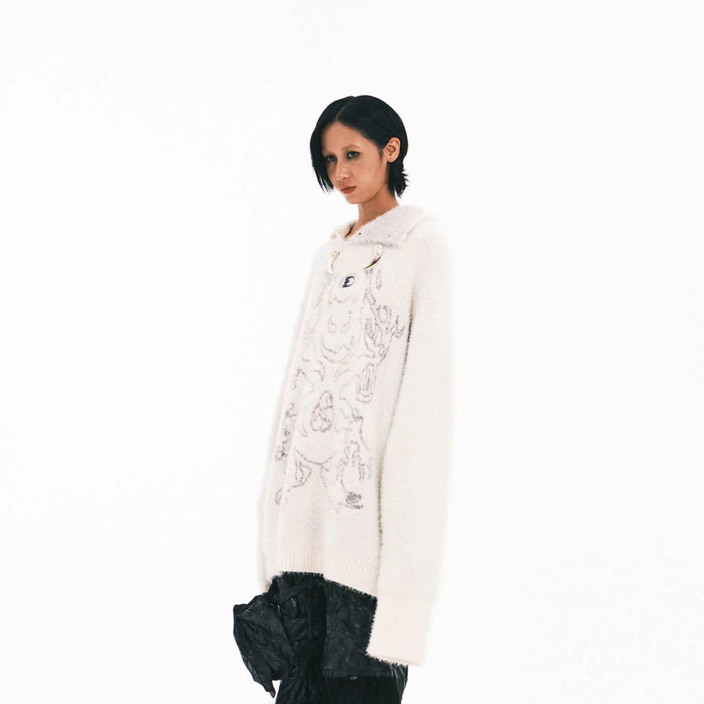 EMBRYO Devil Mohair Bone Turtleneck Sweater