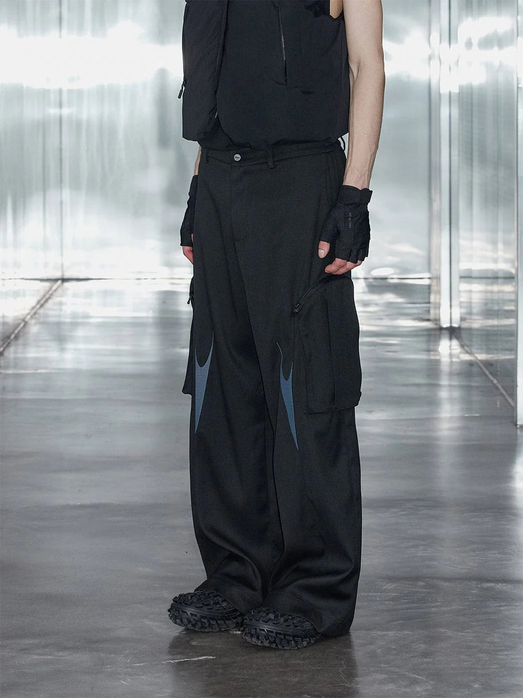 49PERCENT Embroidered Arrows Cargo Suit Pants
