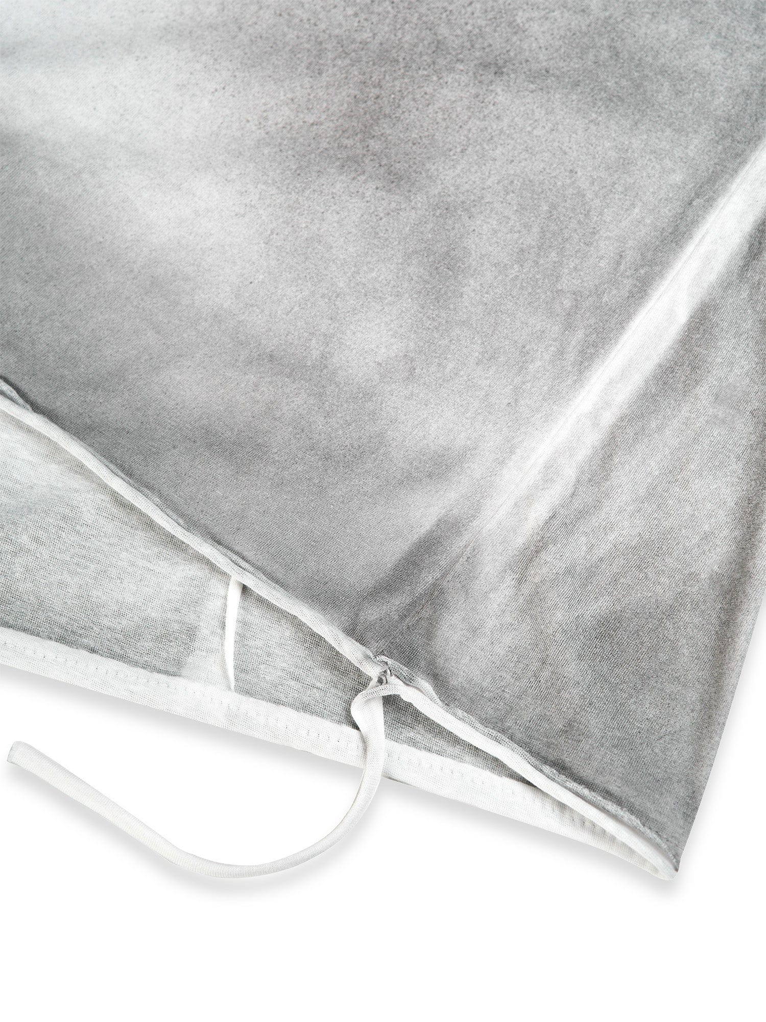 FLYERRER Washed Gradient Cross-Panel Raw-Edge Long-Sleeve Tee