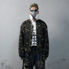 LUUUCAM Classic Camo Bomber Jacket