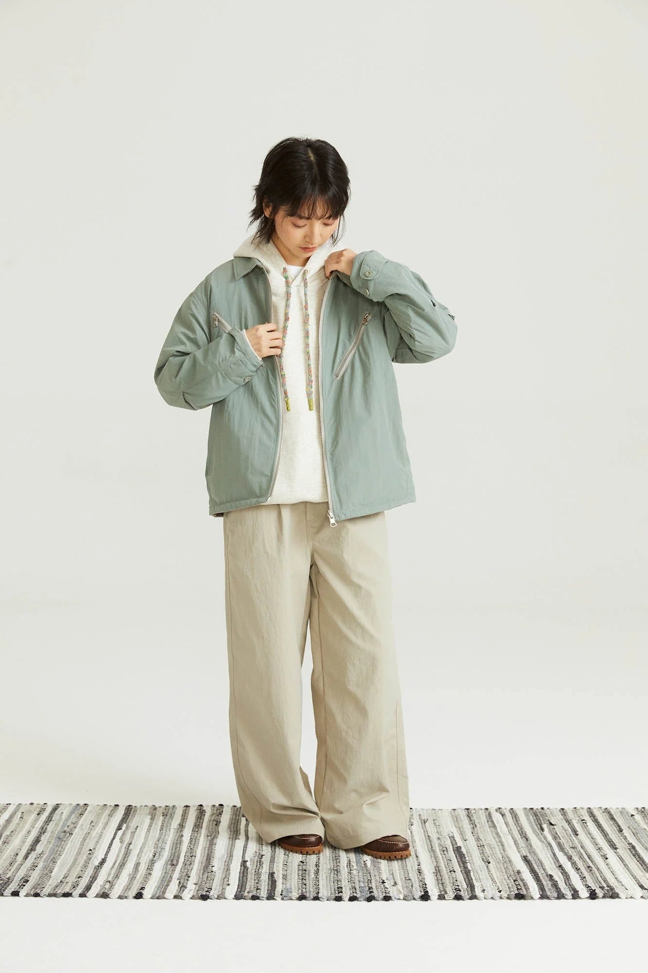 ONADAILYBASIS Reversible Utility & Herringbone Wool-Blend Jacket