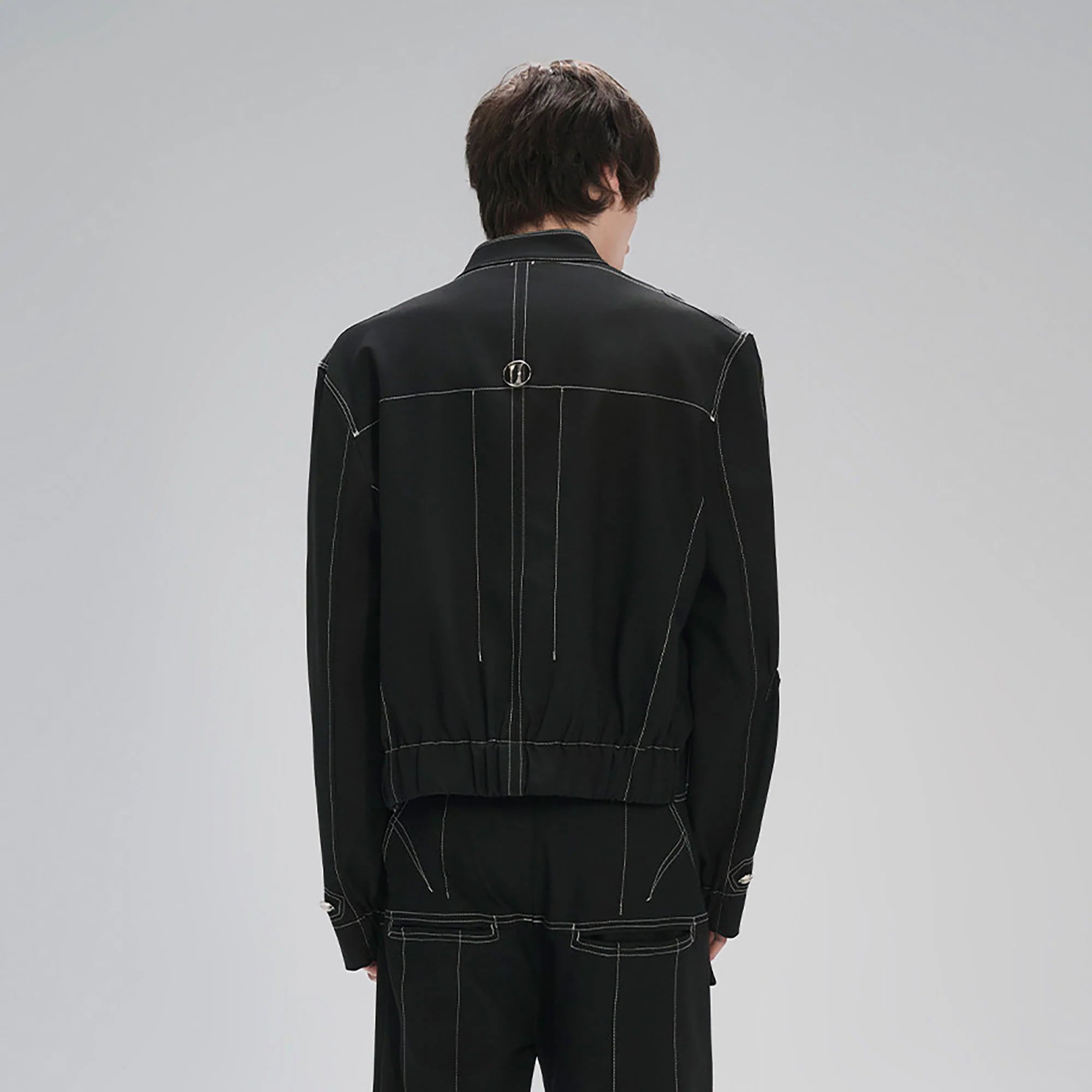 TIWILLTANG Stitched Badge-Embroidered Jacket