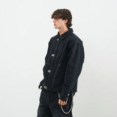 PMW Washed Cotton Buckle-Front Jacket