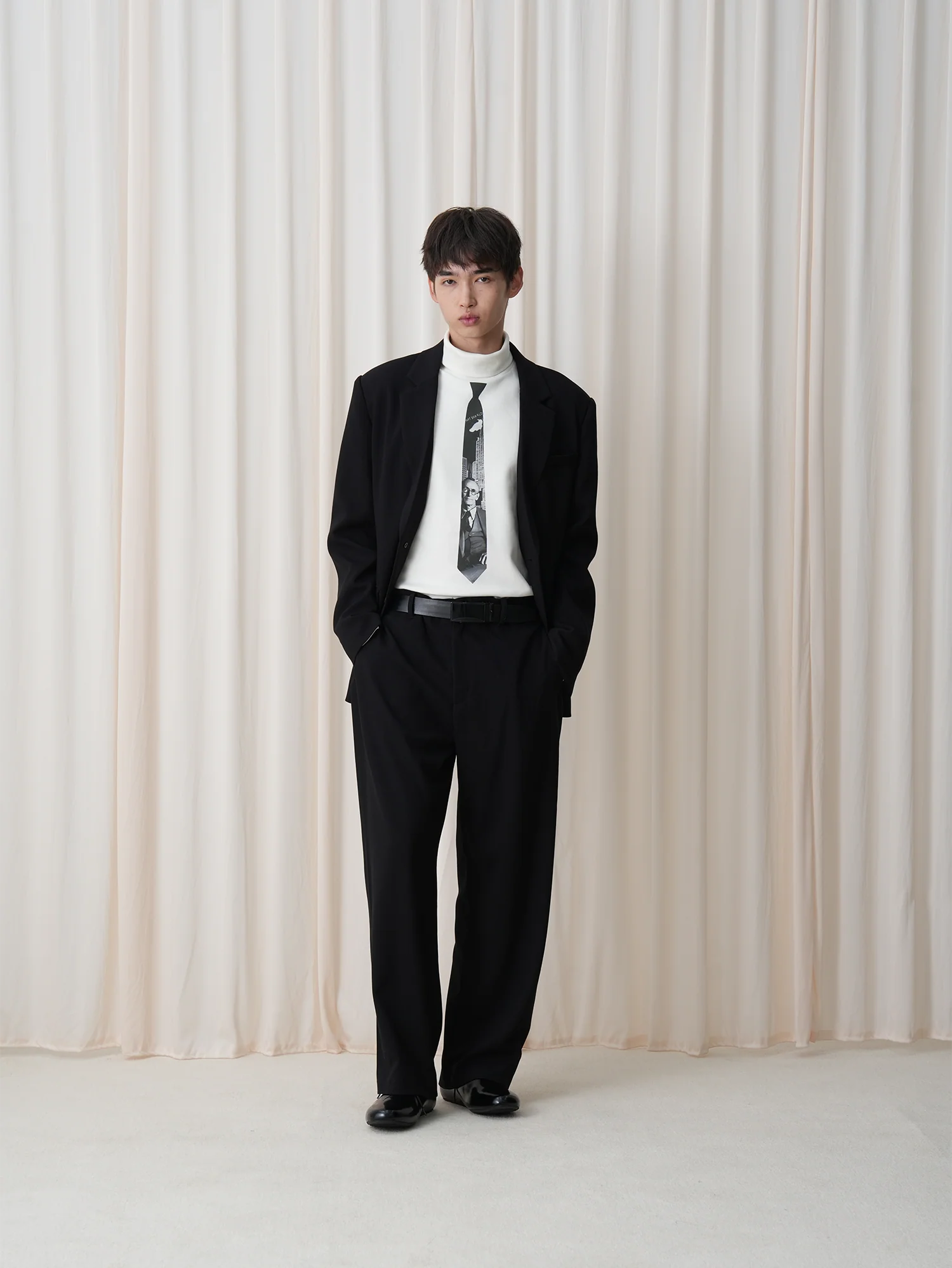OUYANG WENJUN Classical Double-Breasted Oversized Blazer