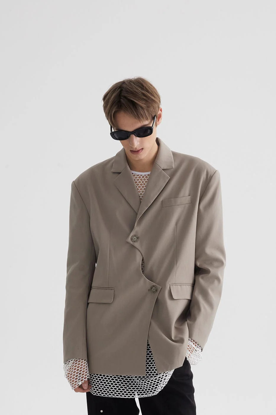 LEONSENSE Asymmetrical Twist Padded Coat (Only Size L Left)