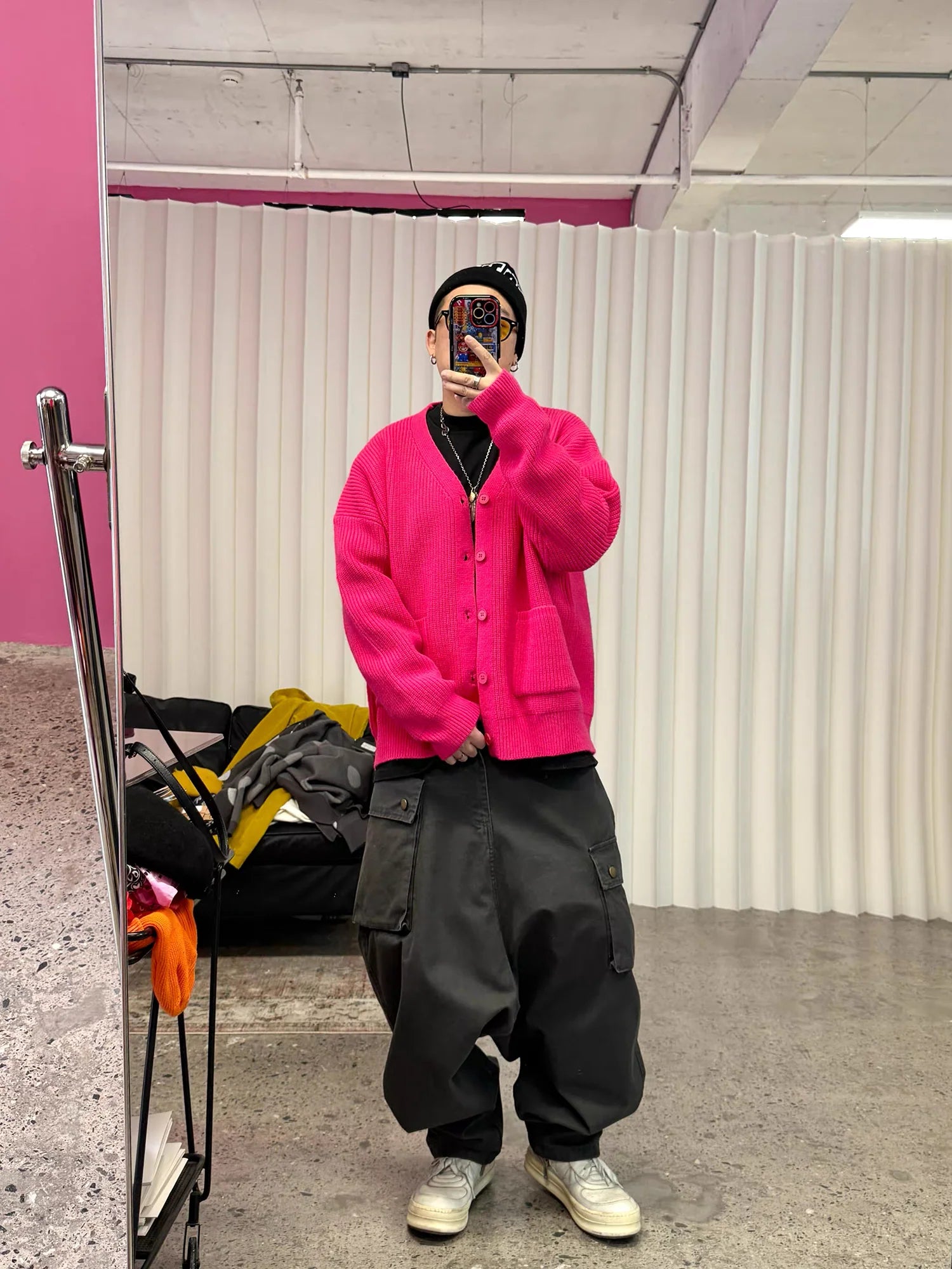 ME DA IGUAL Washed Multi-Pockets Tappered Cargo