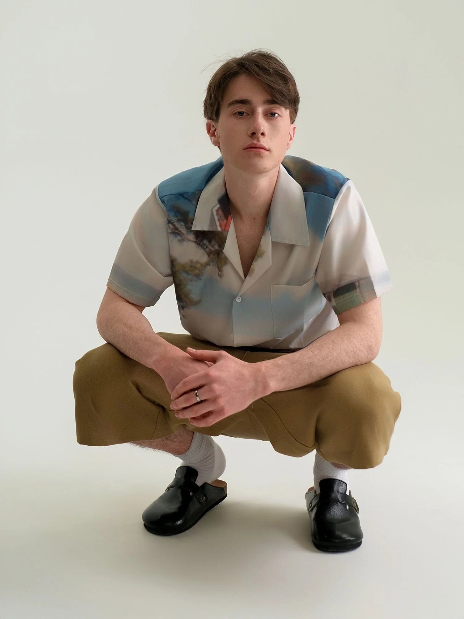 WIID Landscape Full-Print Cuban Half Shirt