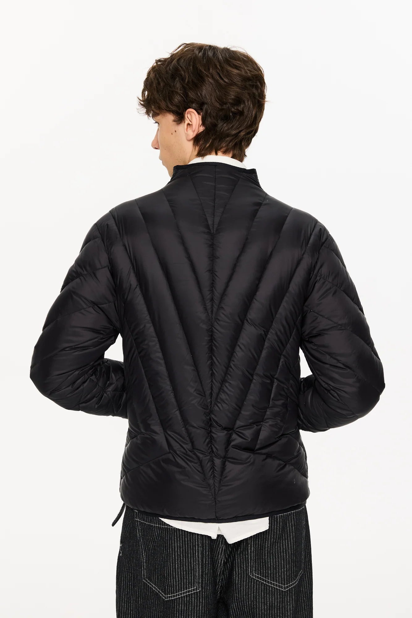 KREATE Quilted Rib Stand-Collar Down Jacket