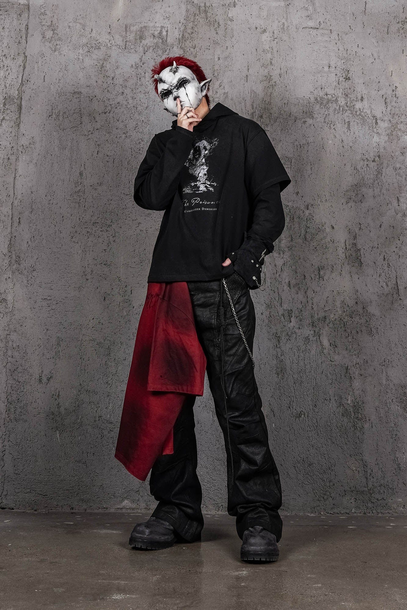 UNDERWATER The Prisoner Distressed Layered Hoodie