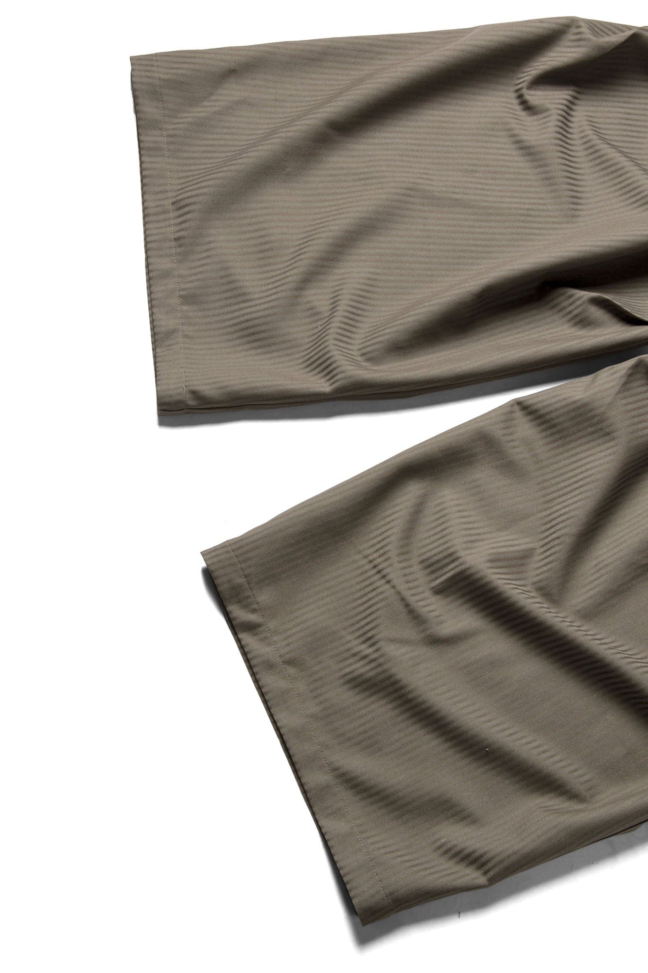 RELABEL Pinstriped Detachable-Scarf Oversized Pants Brown