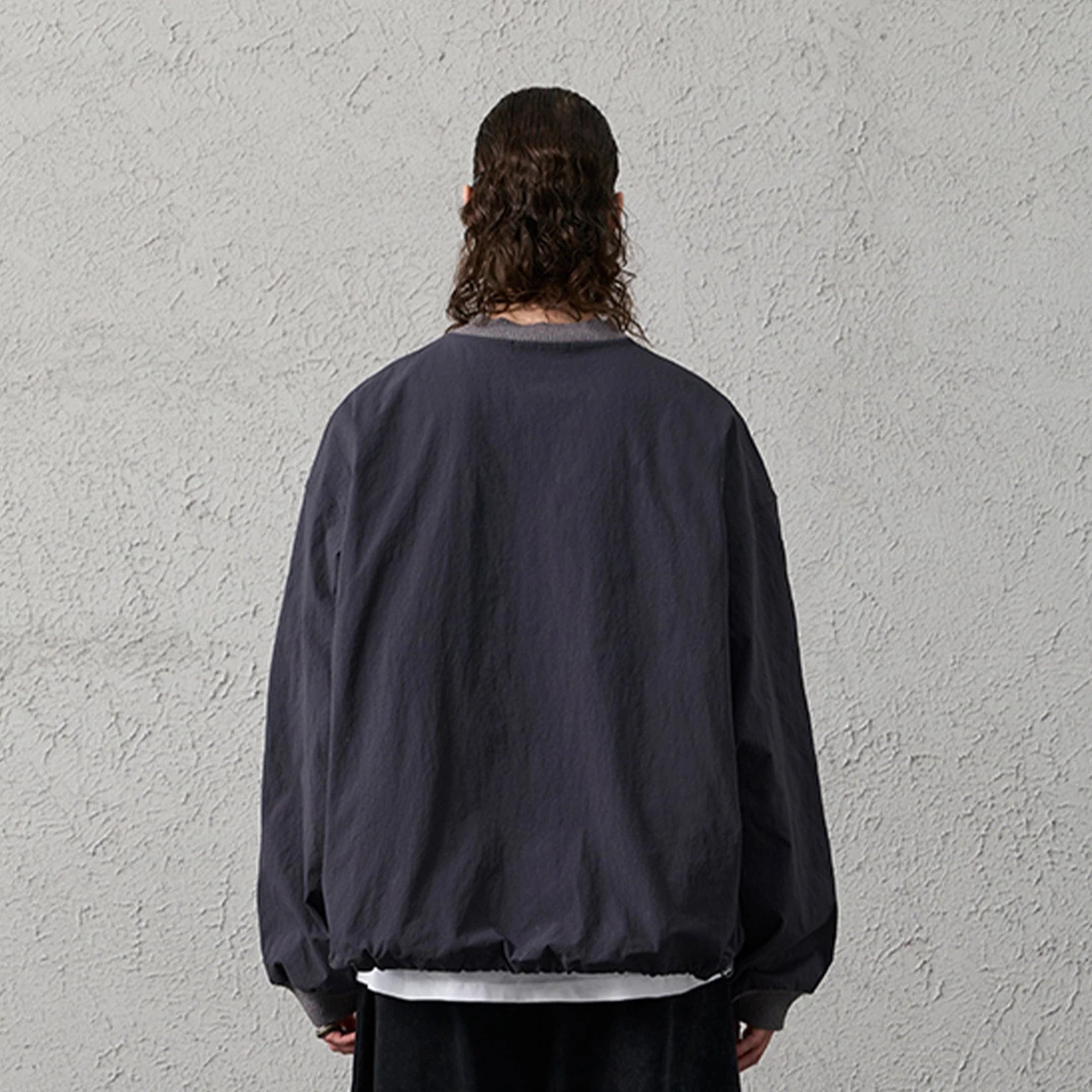 ORGANIC EMOTION Water-Repellent LOGO Embroidered Drawstring Sweatshirt