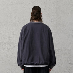 ORGANIC EMOTION Water-Repellent LOGO Embroidered Drawstring Sweatshirt