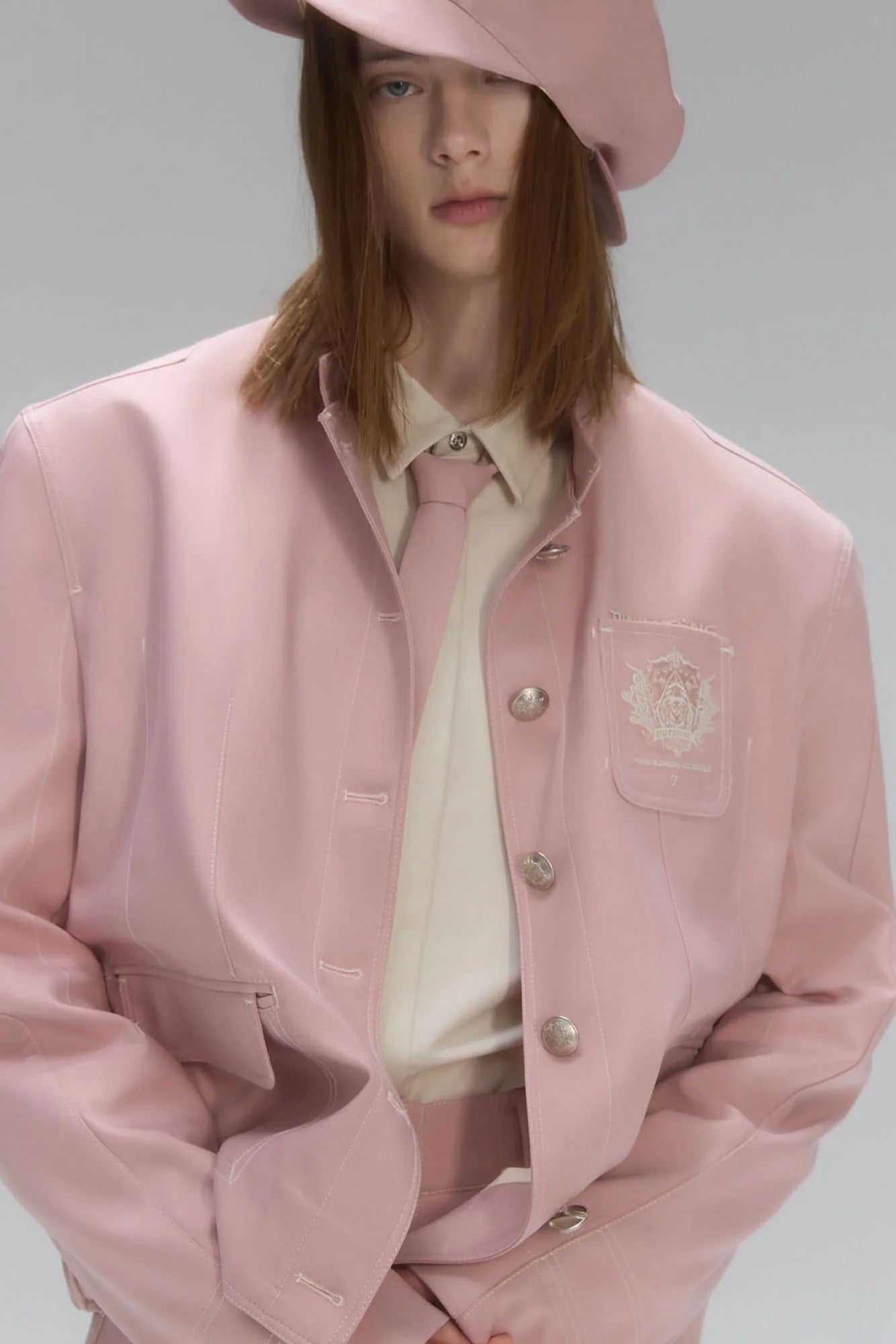 TIWILLTANG Stitched Badge-Embroidered Jacket