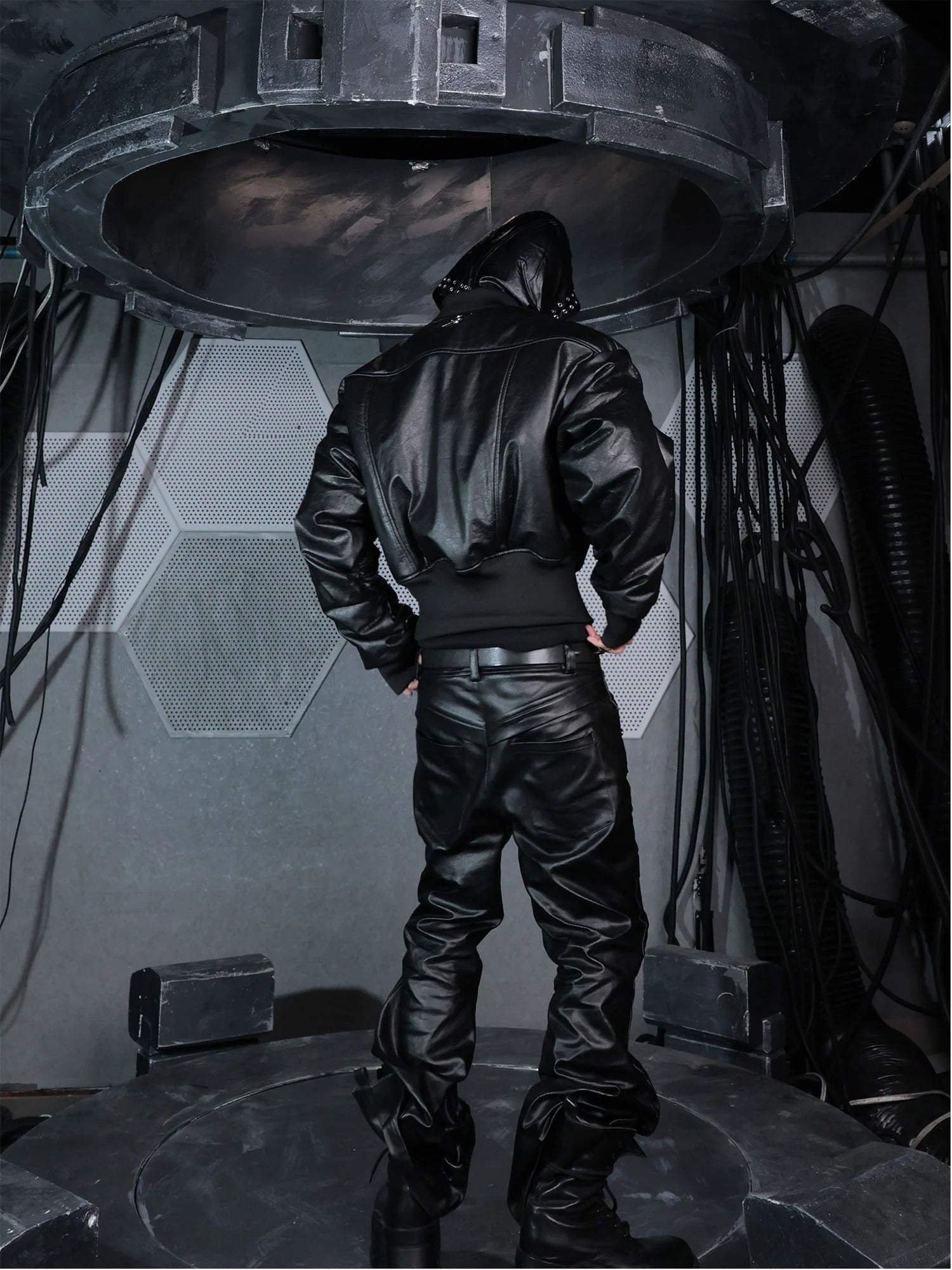 SSIN7 Waxed Paneled Flared Jeans