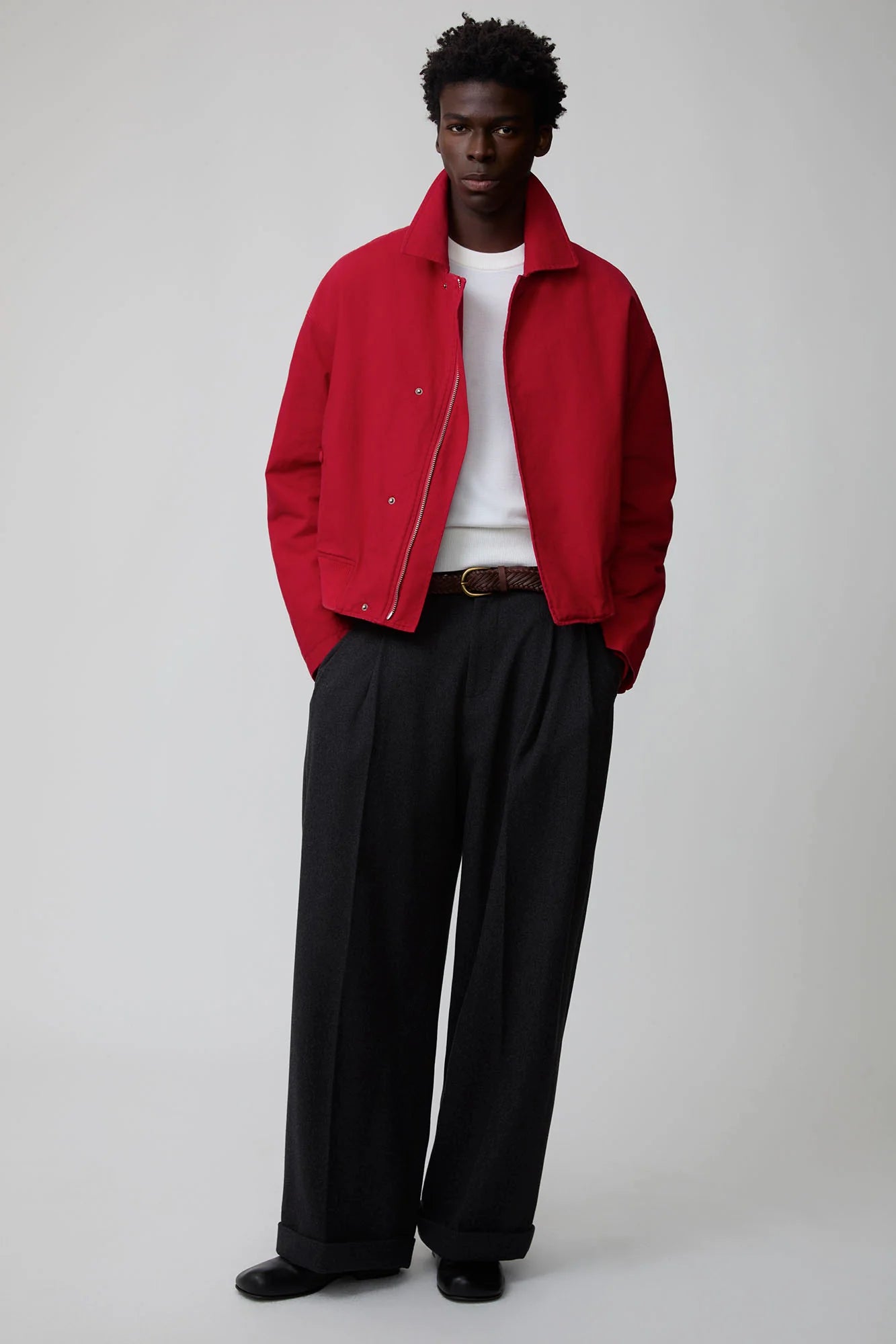 OPICLOTH Washed Quilted Cotton Collar Jacket