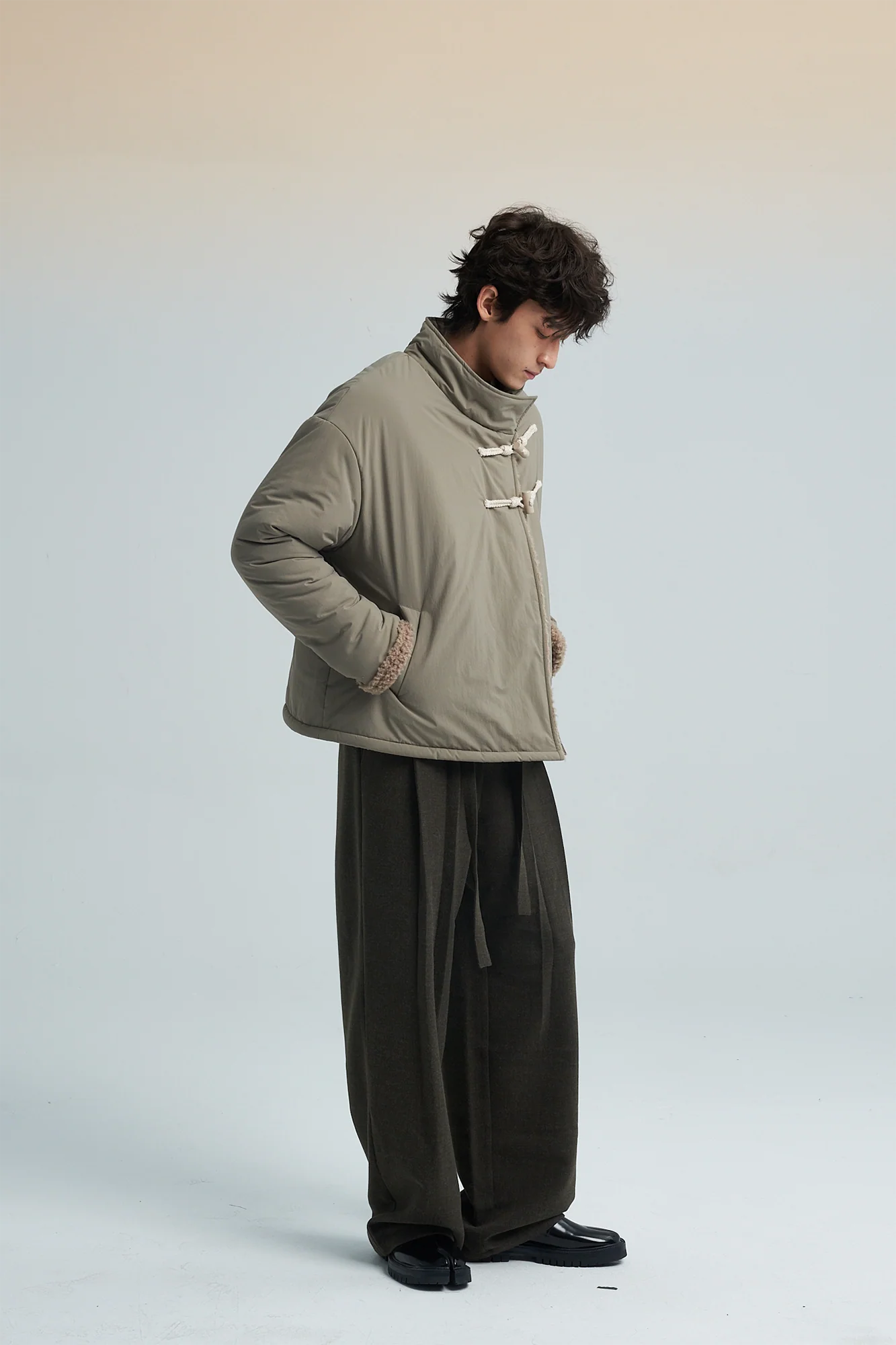 SAME FLOW Reversible Fleece-Lined Puffer