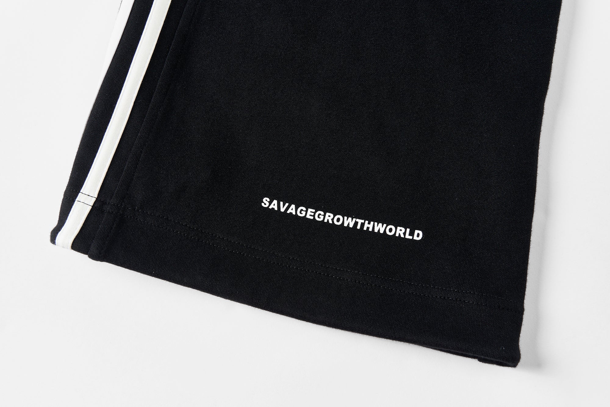 SAVAGEGROWTHWORLD Back-Arc Striped Graphic Track Pants