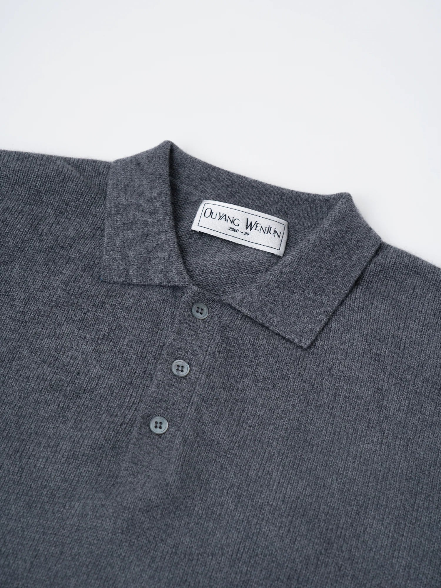 OUYANG WENJUN Essential Wool-Blend Polo Sweater