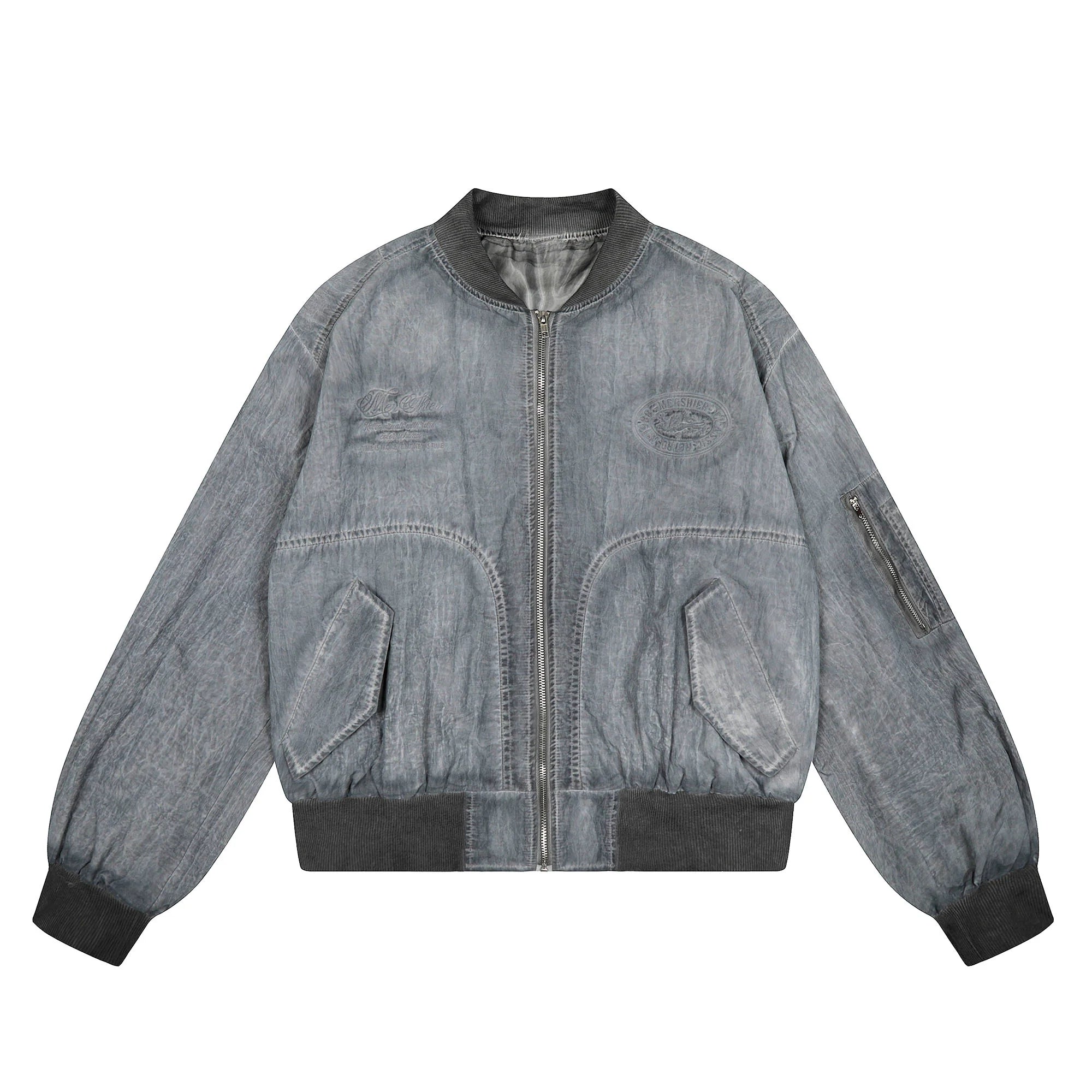 CLP Faded Crinkled Bomber Jacket