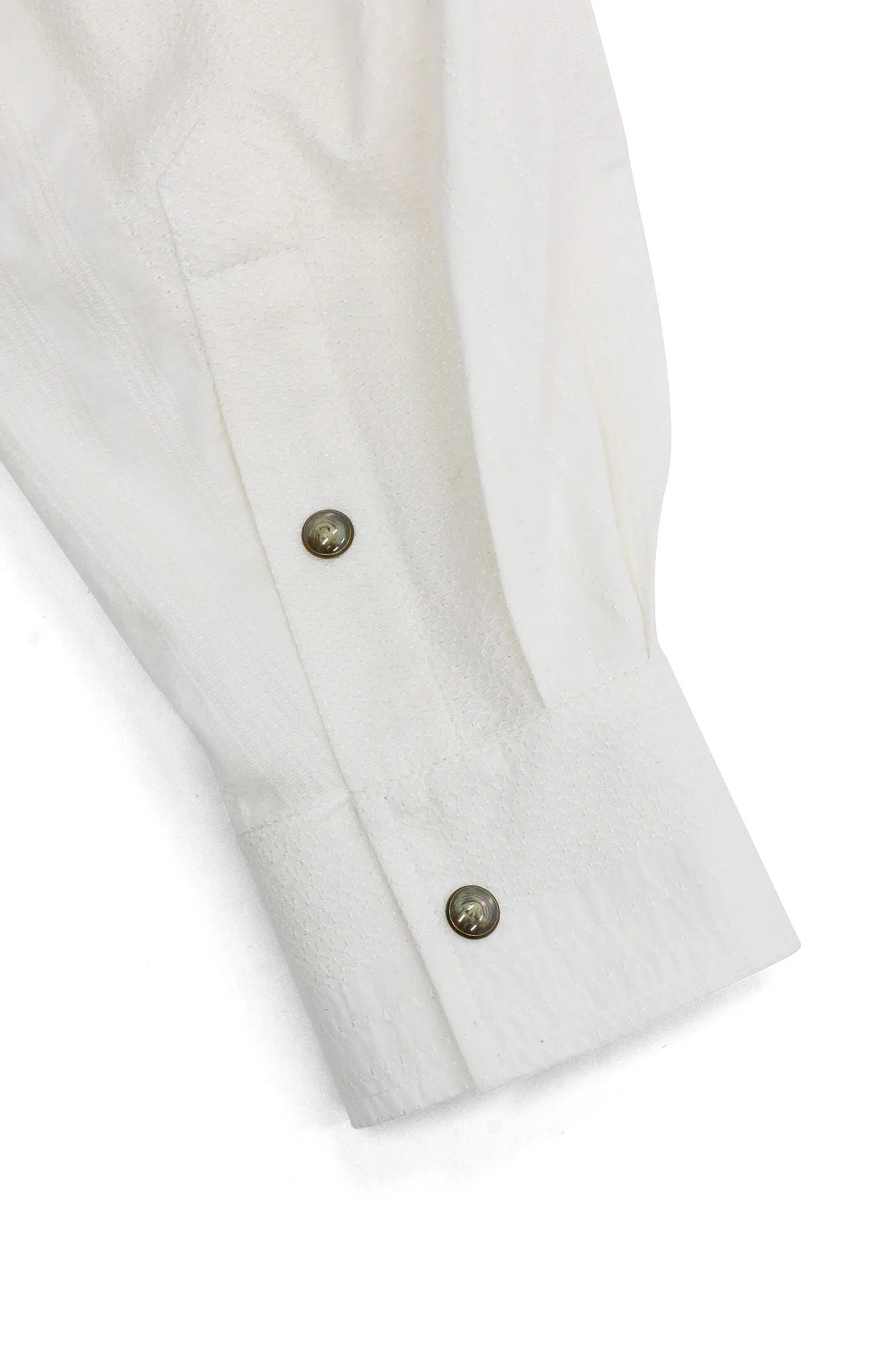 RELABEL Studded Detachable Scarf Shirt White