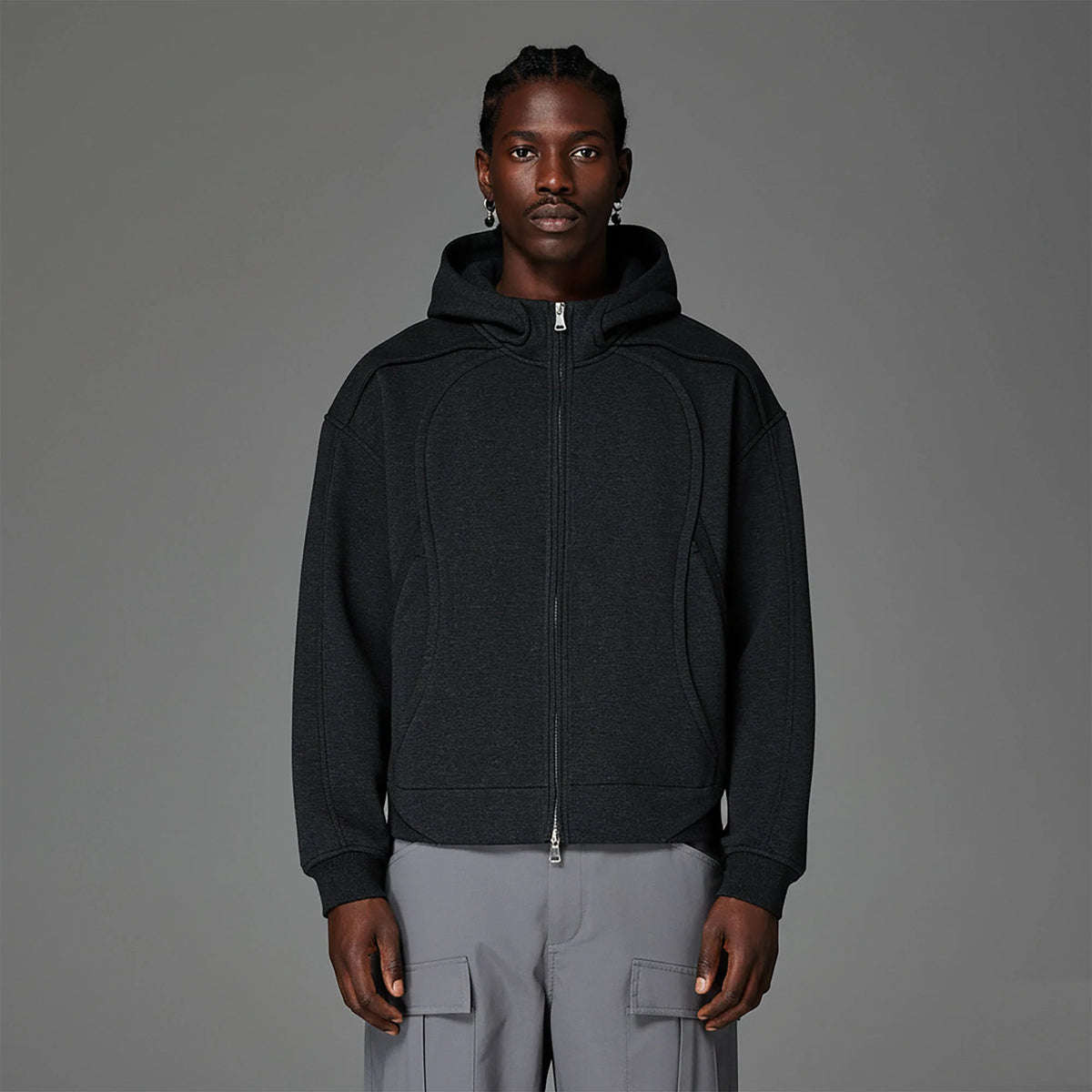 CATSSTAC Curved Panel Double-Zip Hoodie
