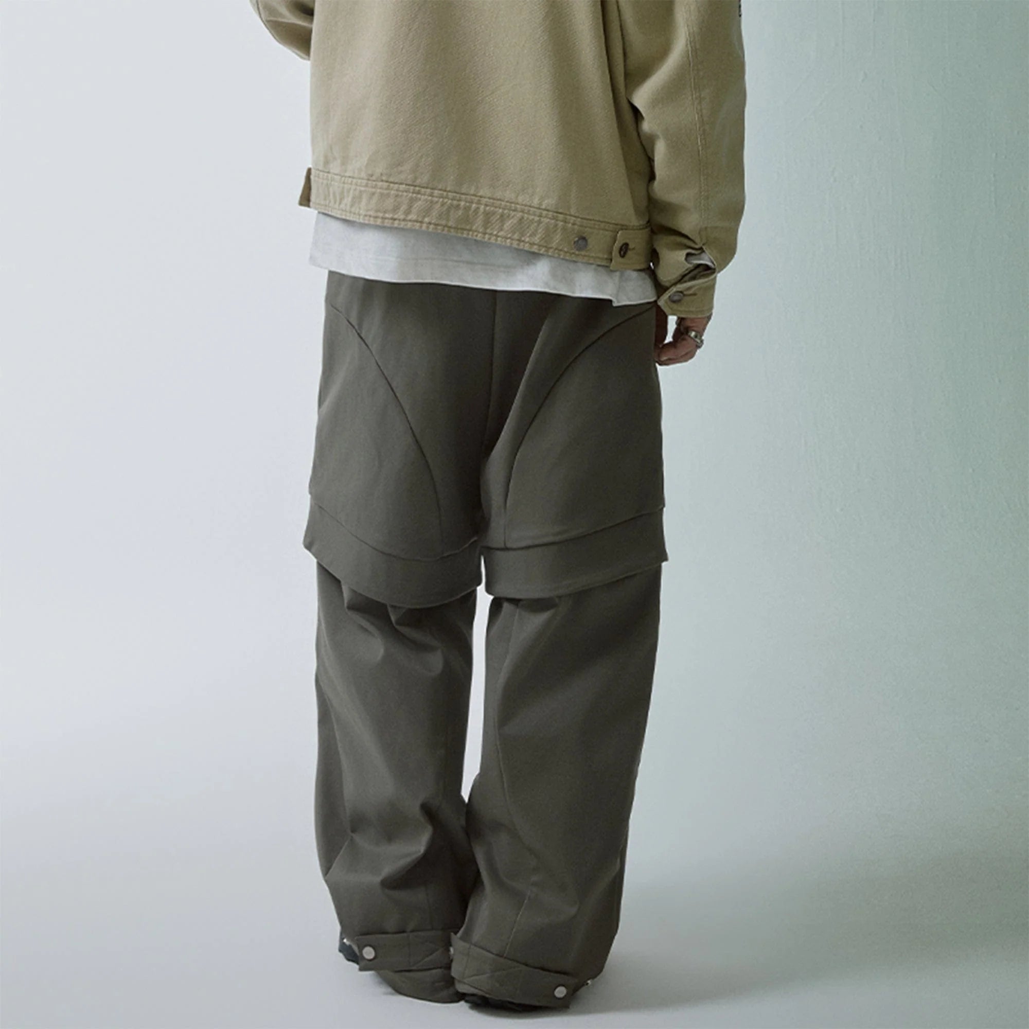 F2CE Modern Deconstructed Double-Knee Rivet Pants