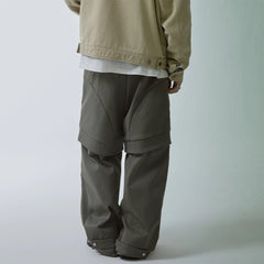 F2CE Modern Deconstructed Double-Knee Rivet Pants