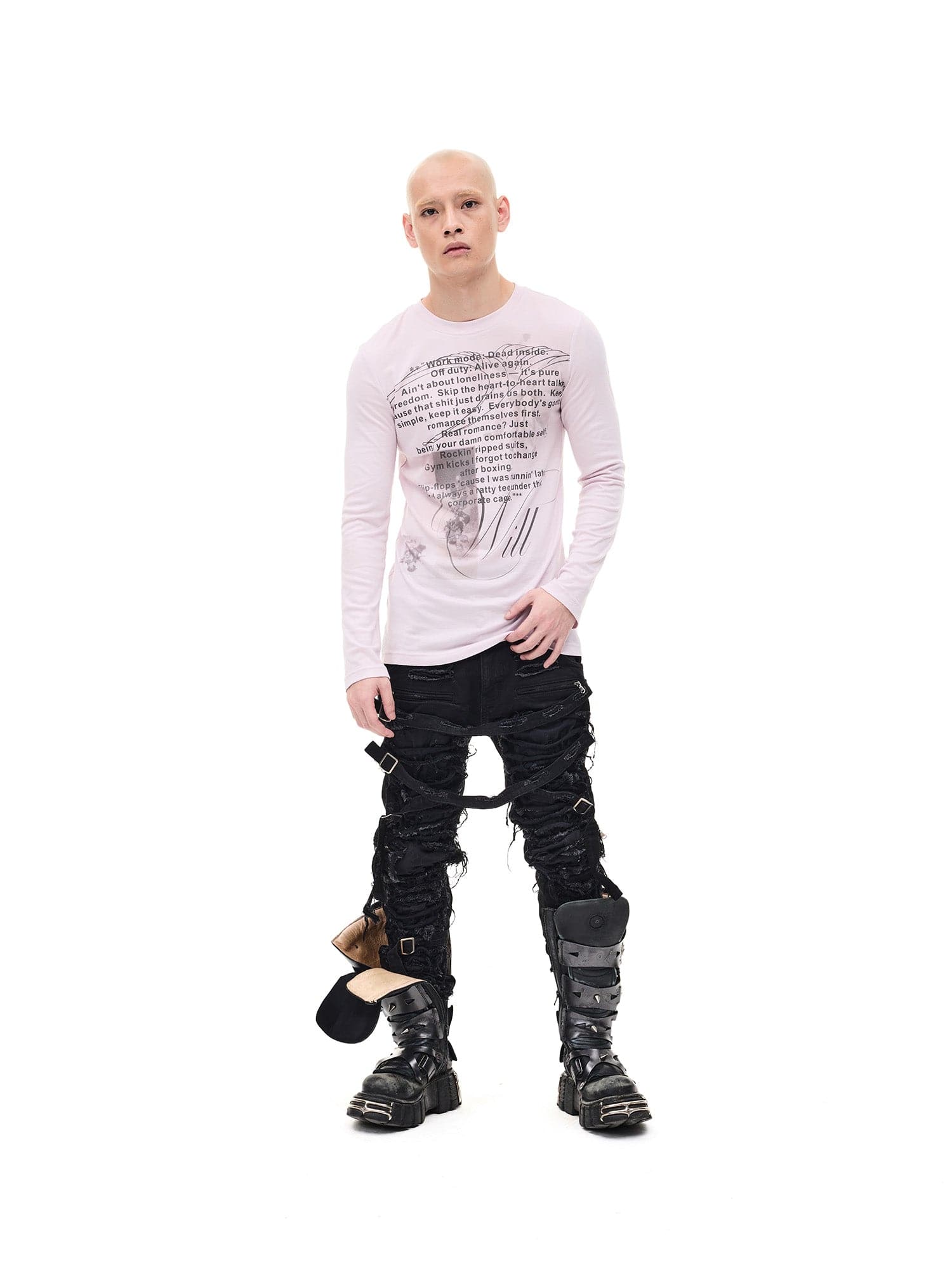WHISTLEHUNTER Graphic Slim-Fit Stretchable Long-Sleeve Tee