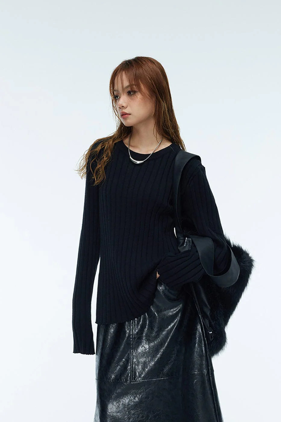 WHISTLEHUNTER Striped Logo Tag Slim-fit Sweater