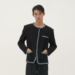 ORAL UTOPIA Tweed Trimmed Edge Jacket