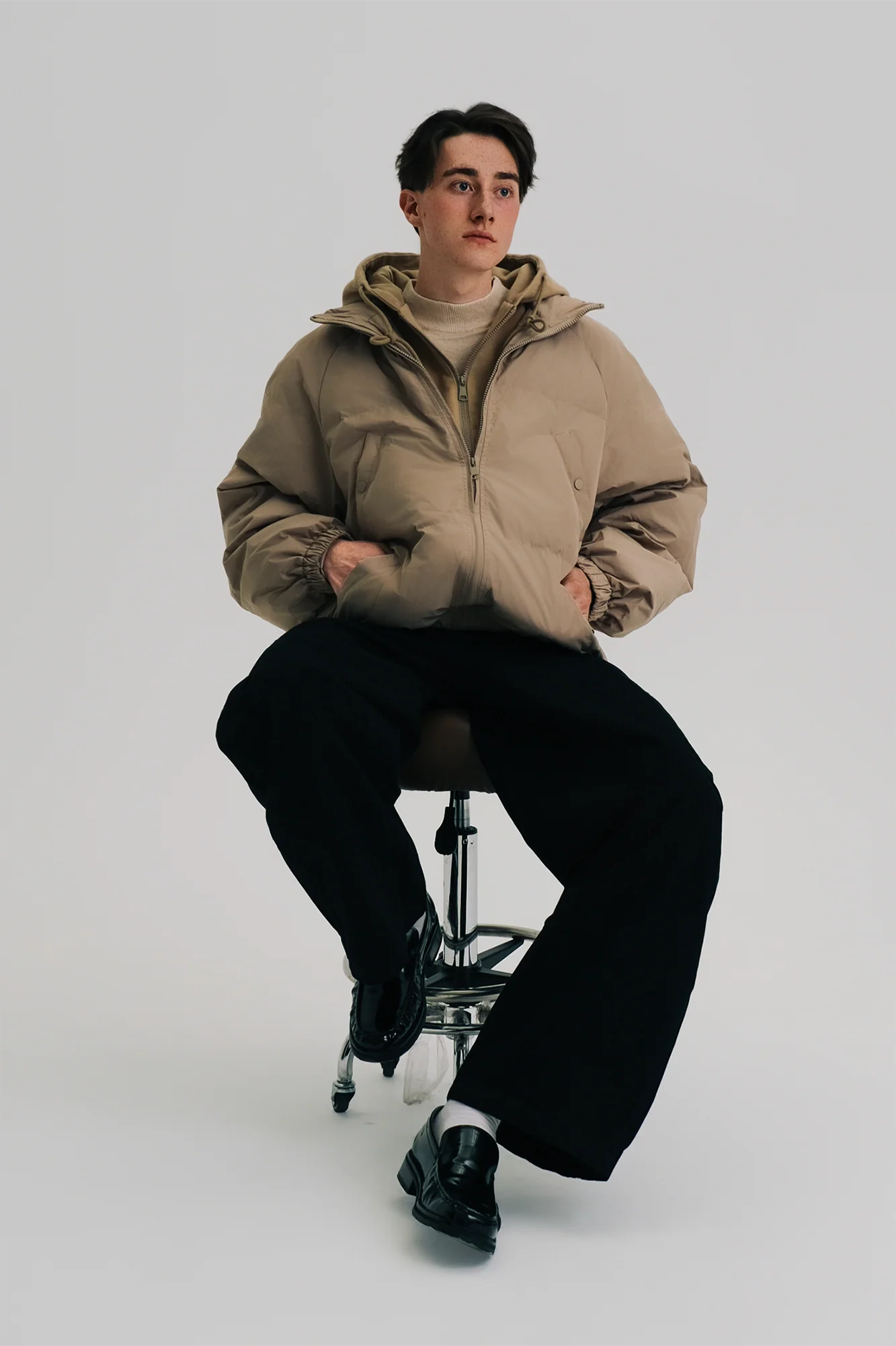 WIID Essential faux layered Hooded Puffer Jacket