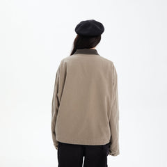 ERROR CODE ROBOT Contrast Collar Workwear Jacket