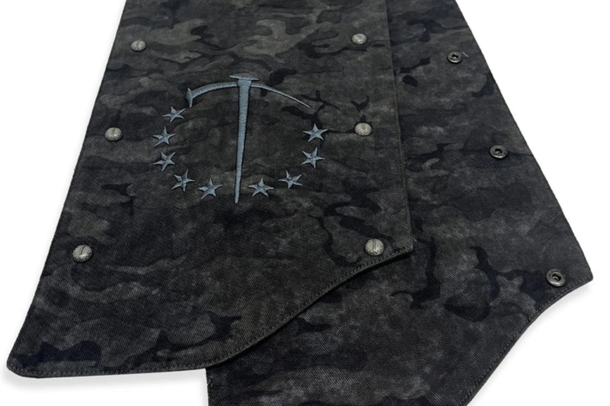 TECNINEGROUP Detachable Hood Star-Rivet Camo Jacket