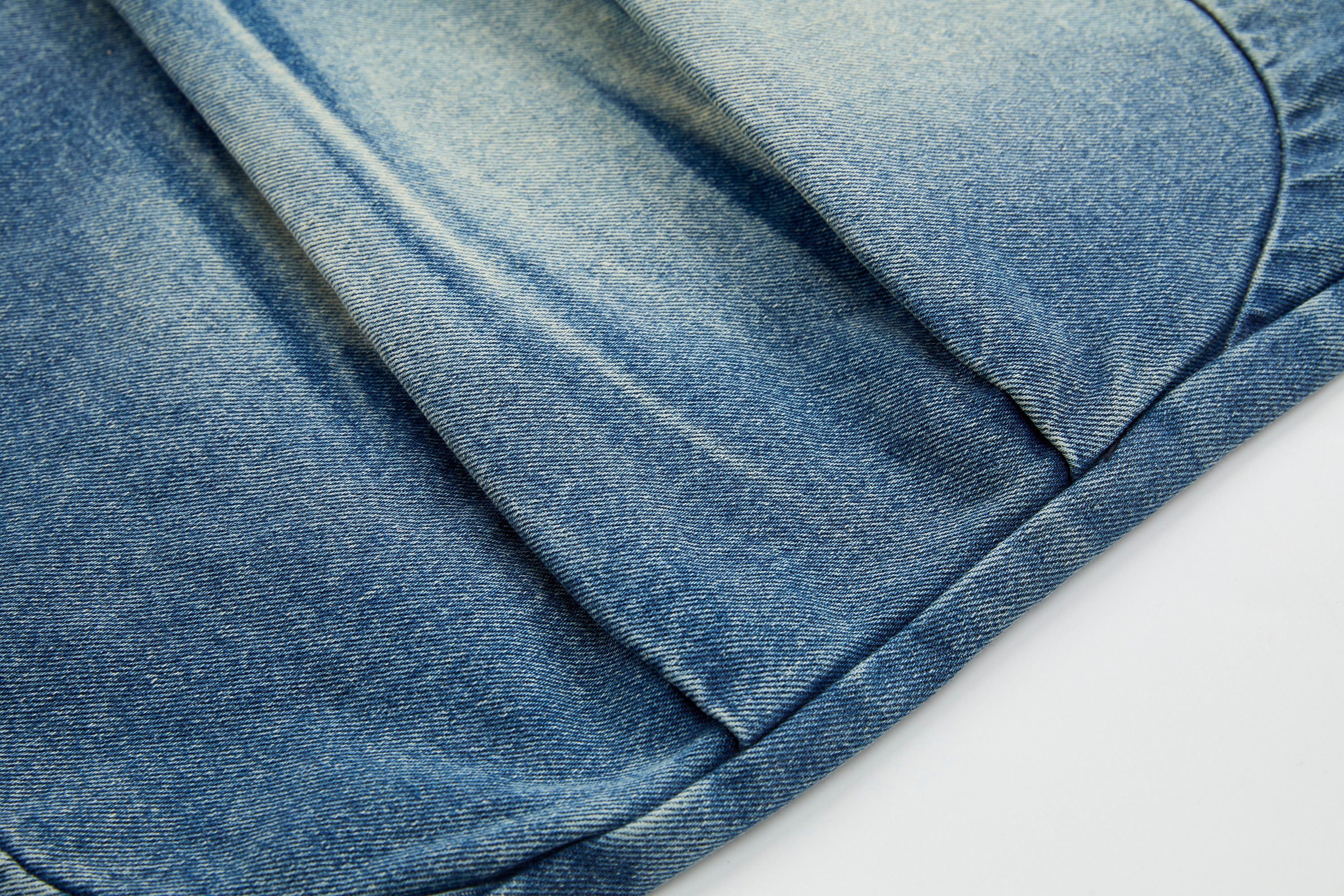 ORGANIC EMOTION Faded Wash Padded-Knee Jeans
