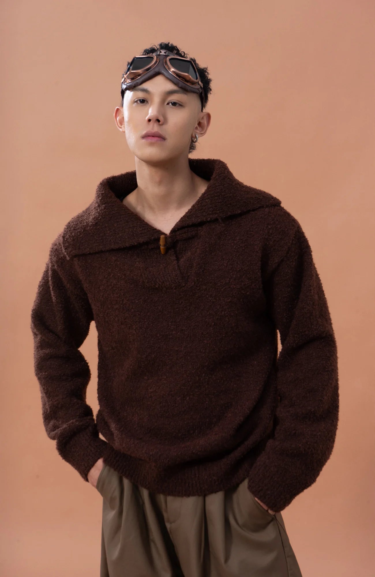 CLP Wool -Blend Toggle-Neck Knit Pullover