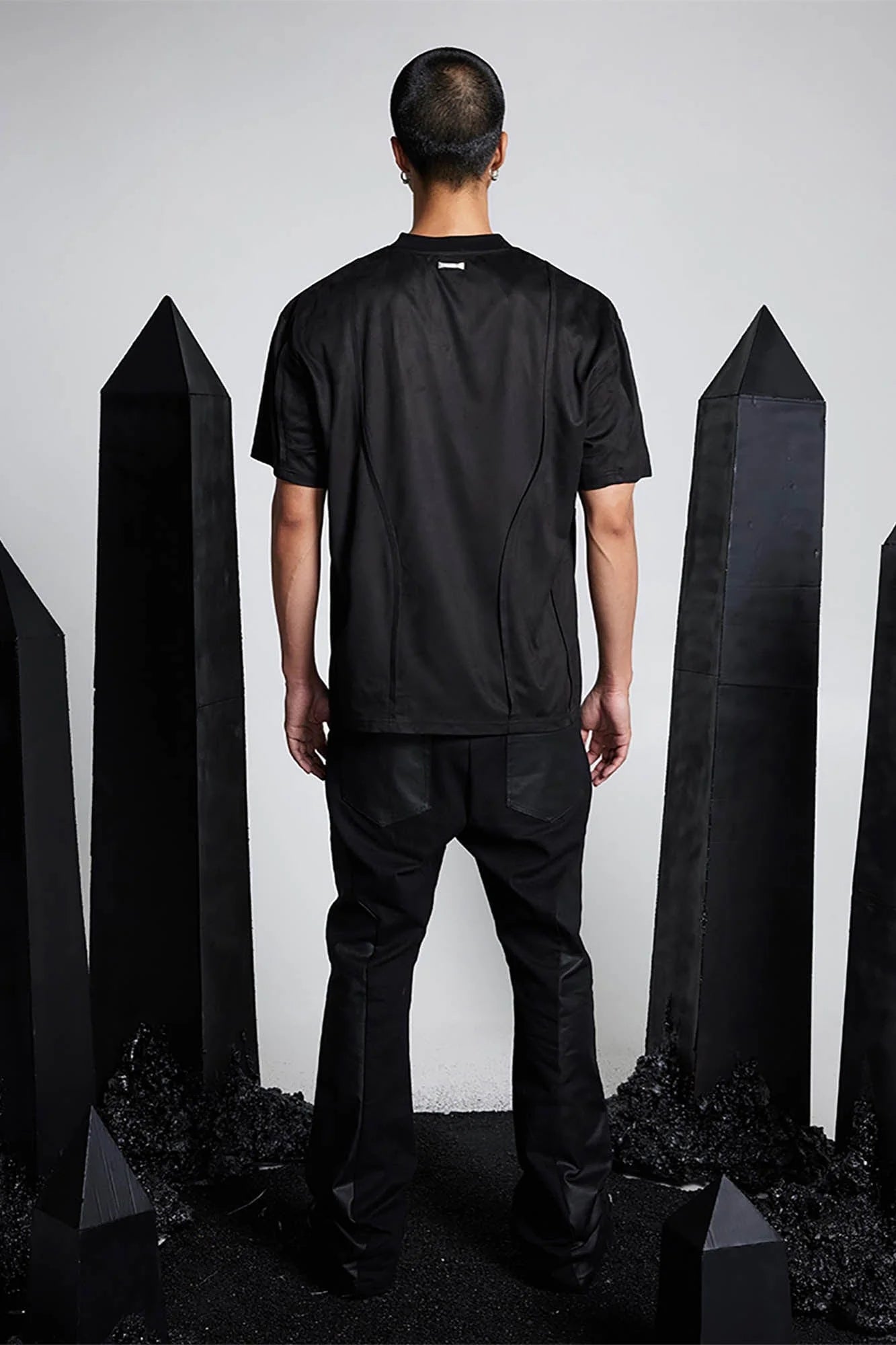SSIN7 Suede Arc Spliced T-Shirt