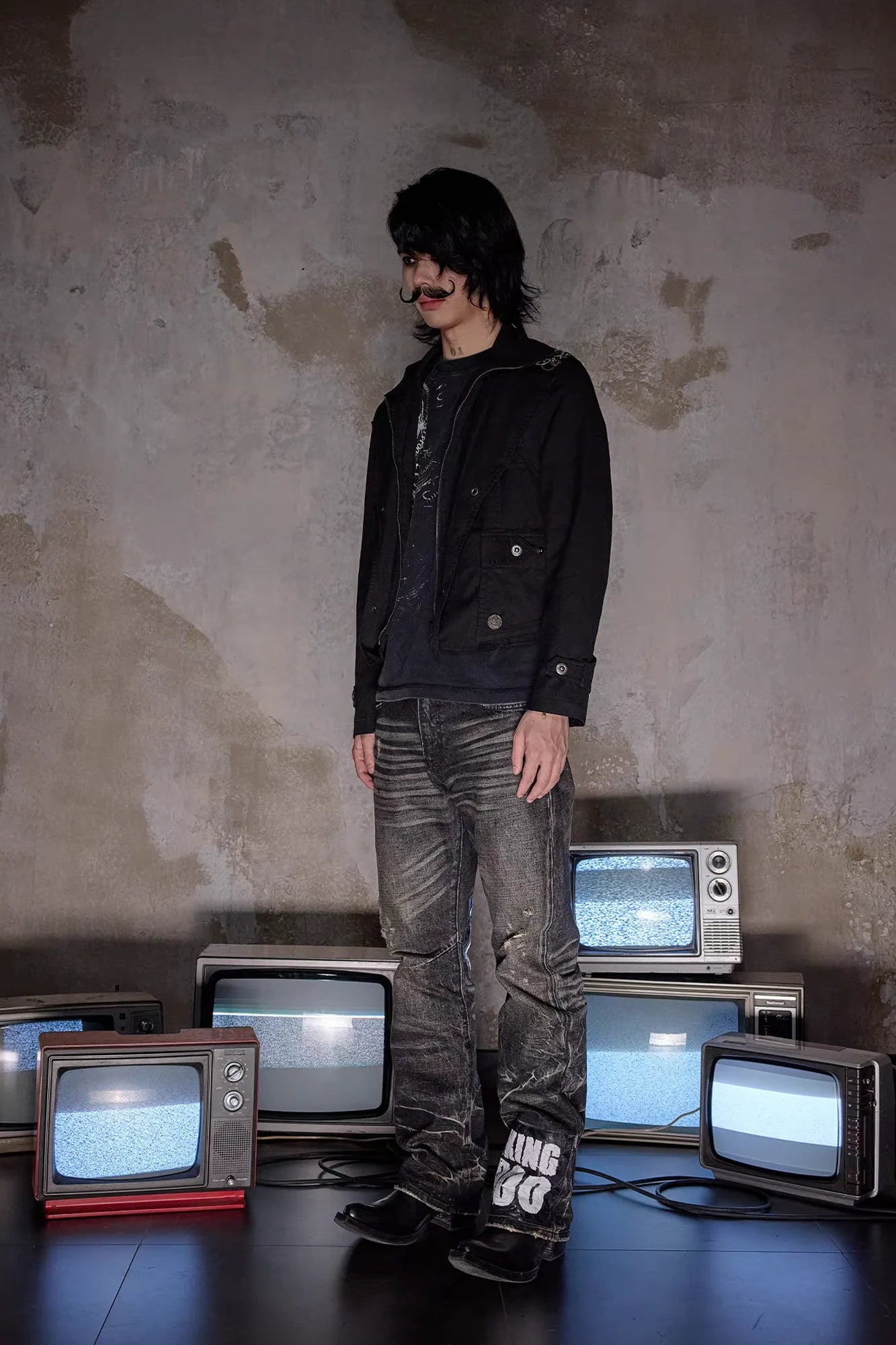 NOTHINGNESS WORLD Metal-Embellished Slim Jacket