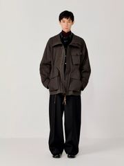 OPICLOTH Multi-Pockets Cinchable Utility Jacket