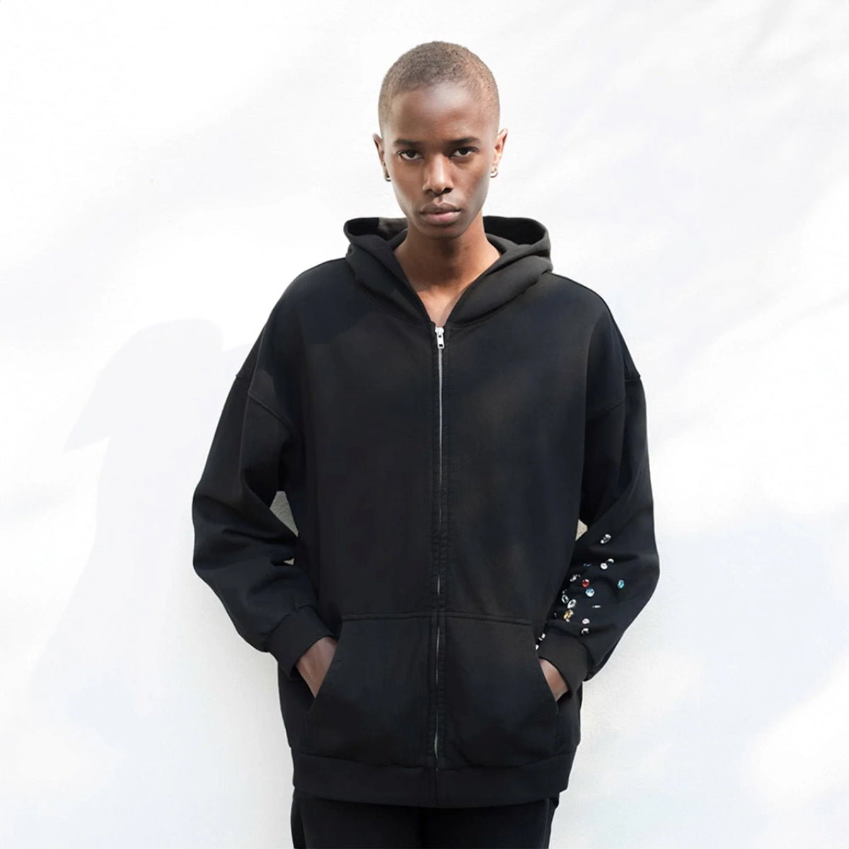 TRIANGLE PROJECT Gem Zip-Up Hoodie