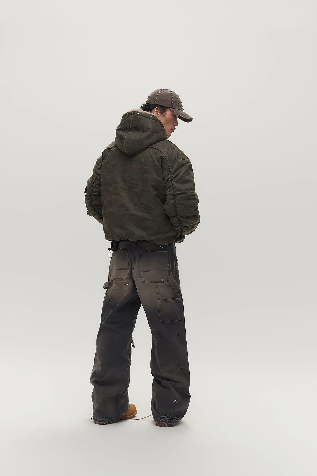 SAVAGEGROWTHWORLD Camo Faux Fur Lining Bomber Jacket